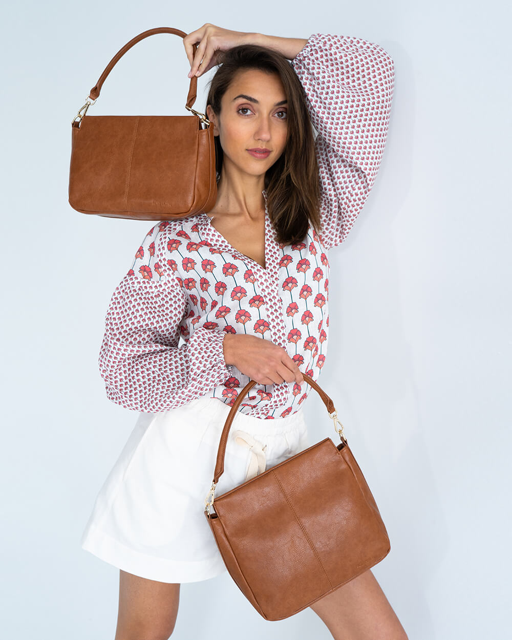 Amherst Shoulder Bag - Tan Pebble