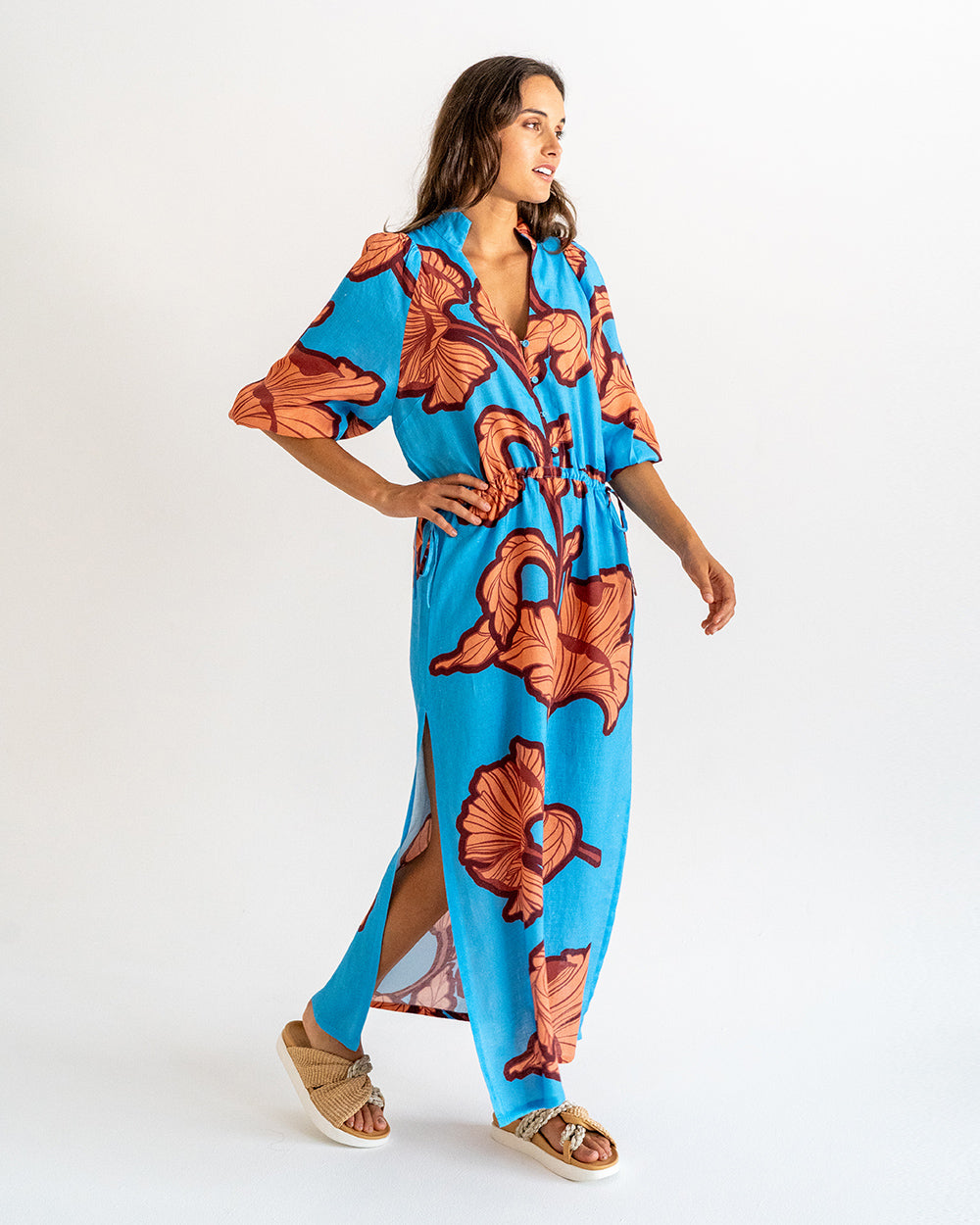 Cascada Maxi Dress - Hibiscus