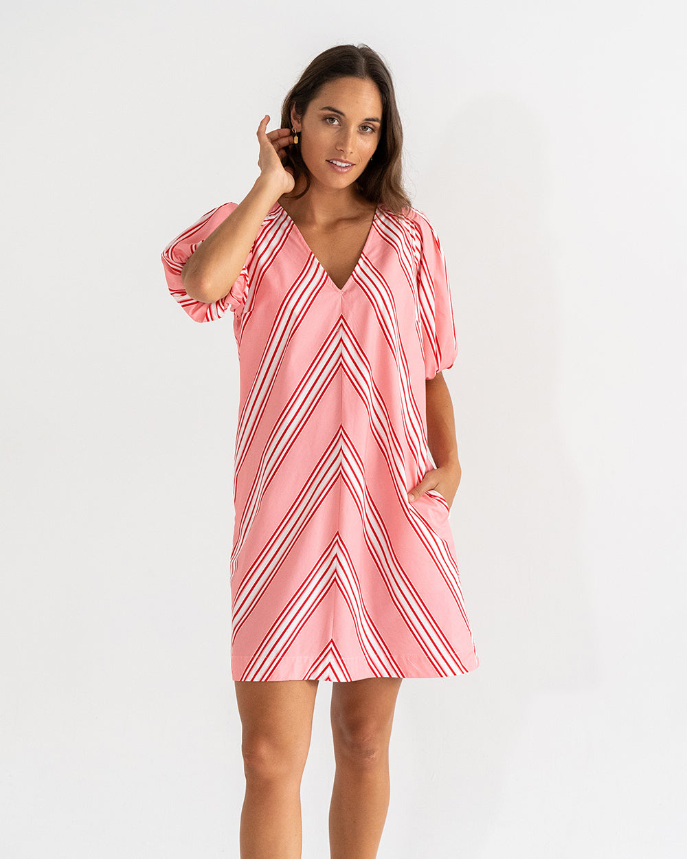 Geneva Mini Dress - Candy Stripe