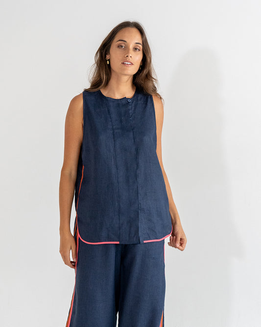 St Moritz Tank - Navy