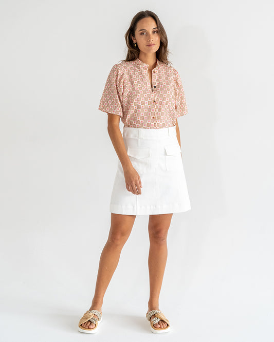 Lincoln Mini Skirt - White