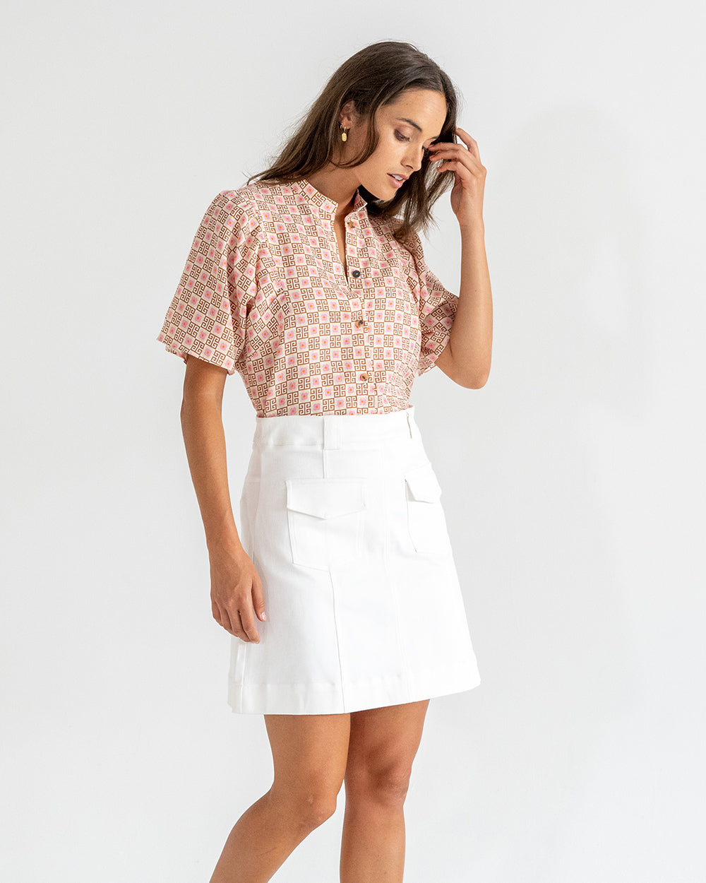 Lincoln Mini Skirt - White