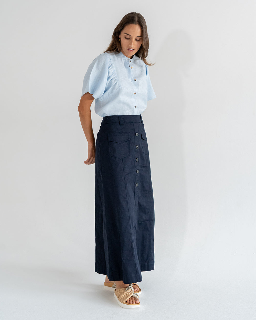 Hudson Maxi Skirt - Navy