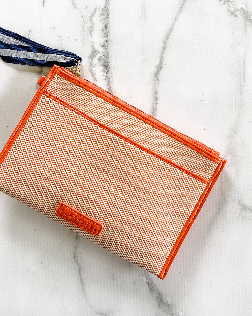 New York Coin Purse - Orange w/Canvas